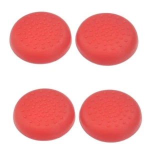 4 X ANALOGUE STICK THUMB GRIPS RED FOR SONY PLAYSTATION 4 four CONTROLLER - Picture 1 of 1