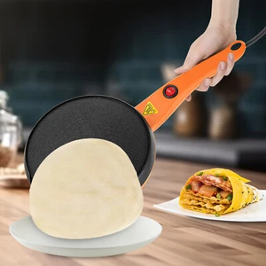 7" Electric Crepe Maker Portable Crepe Maker Cordless Crepe Pan Maker Griddle - Picture 1 of 21