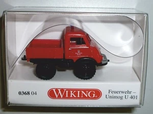 Wiking 036804 MB Unimog U 401 mit Pritsche 1950 - 1953 Feuerwehr Berlin 1:87 H0 - Picture 1 of 3