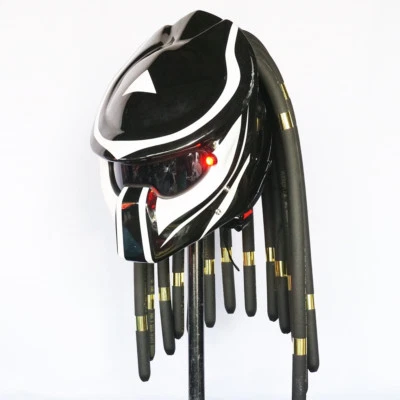 Predator Helmet Casco Motorcycle Costume Prop Mask Alien Glossy Black Size M, L - Image 1 of 4