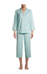 2-Piece SECRET TREASURES Women’s 2X Collared 3/4 Sleeve Sleepwear Pajama Set - Picture 1 of 3
