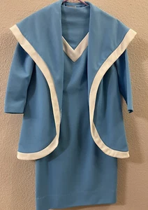 Vintage Mod Dress Blue. Bust size 17 1/2 - Picture 1 of 2