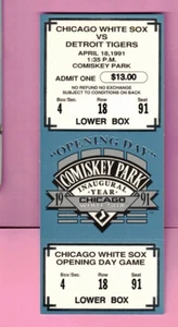 New Comiskey Park Inaugural Opening Day Ticket April 18, 1991 White Sox OV127 - Picture 1 of 2
