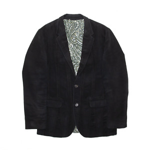 Vintage HUGO BOSS Black Regular 90s Velvet Blazer Jacket Mens M
