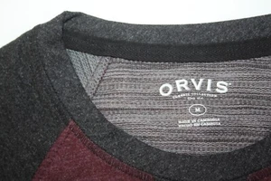 ORVIS Men's M Long Sleeve Crew T-Shirt Rayon-Poly-Spandex - Picture 1 of 7