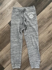 Justice Gray Pink Logo Girls’ Joggers Size XS - Picture 1 of 5