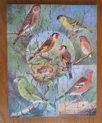 Rompecabezas Beraton Birds vintage de madera en tiempos de guerra muy raro y completo Foto 1 de 4
