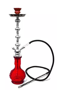 1- Hose Red Diamond Shisha Black Laser pipe Smoking Hooka set best buy Nargila r - Picture 1 of 7