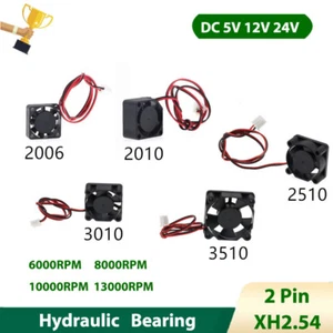 DC Mini Cooling Fan Silent Brushless Fans 5V 12V 24V 2006 2010 2510 3010 3510 - Picture 1 of 12