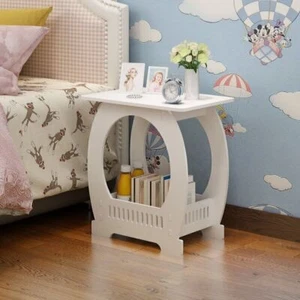 Small Bedside Table Cabinet Side End Coffee Tea Table Nightstand Storage Shelf - Picture 1 of 6