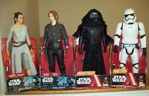 Star War Lot 4 Action Figure Doll Rey Stormtrooper Kylo Ren Jyn Jakk Pacific 18" - Picture 1 of 12