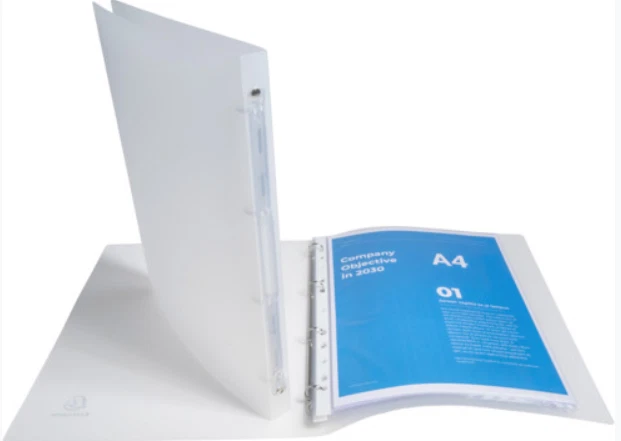 5x Exacompta Trend Schulordner Ringordner 4-Ring 20mm A4 Farbe transparent