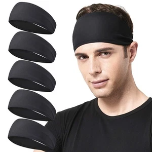 Mens Running Headband,5Pack,Mens Sweatband Sports Headband for Running,Cyclin... - Picture 1 of 7