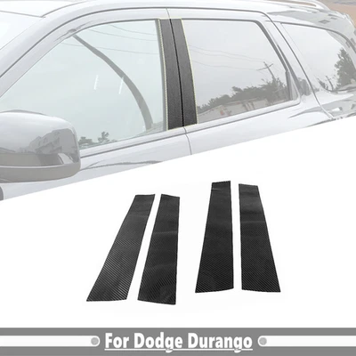 Cubierta de puerta de poste de pilar de coche para Dodge Durango 11-26 accesorios fibra de carbono Foto 1 de 4