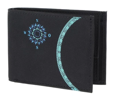 oxmox New Cryptan RFID Protect Geldbörse Windrose Print Cyan Black schwarz