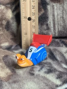 Disney Exclusive Turbo Team Snail Racer Pull Back and Go Car #5 Red Blue - Picture 1 of 4