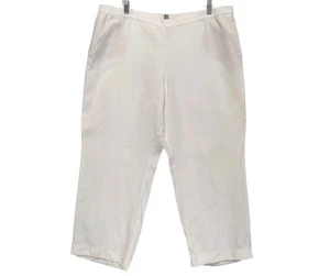 J Jill White 100% Linen Wide Leg Pants Size XL Petite *Read - Picture 1 of 10