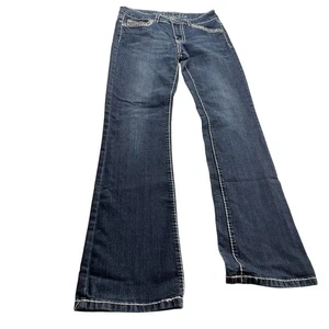 Pantalones de mezclilla para mujer Miss Chic azul tiro bajo corte bootcut talla 9 - Imagen 1 de 10