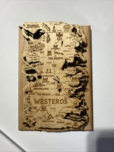 Wooden Layered Map of Westeros : 4X6” : - Picture 1 of 2