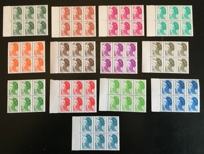 FRANCE 1982 'la Liberte' set to 5f blocks of 6 MUH Yv2178-2190 (J956~) - Image 1 of 2