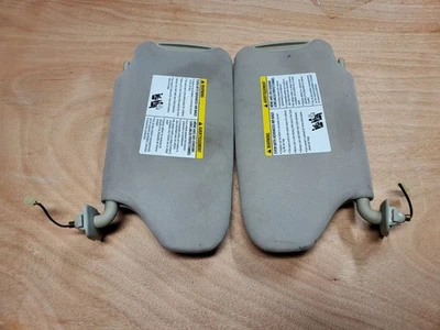 2008-2013 Nissan Altima COUPE Sun Visor Left Right Pair Beige Cloth Lights OEM Foto 1 de 4