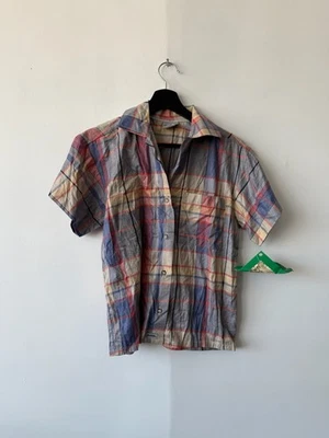 Vintage Jansport Shirt Mens Small Multi Color Plaid Short Sleeve Button Up 90s - Image 1 of 4