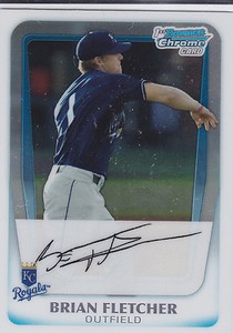 Brian Fletcher Kansas City Royals 2011 Bowman Baseball Chrome Autograph Card
