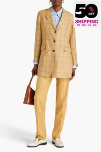 RRP€1120 GIULIVA HERITAGE Karen Linen Blazer Jacket IT44 US8 L Made in Italy - Picture 1 of 7