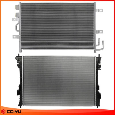 Assembly Radiator & AC Condenser For 15-19 Ford Flex 13-19 Lincoln MKT 3.5L 3.7L Foto 1 de 4