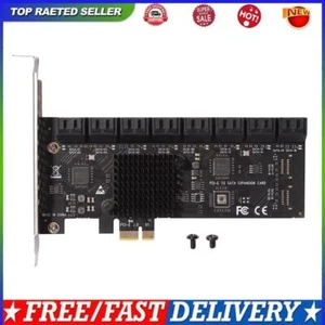 SA3116J PCIE Adapter 16 Port PCI-Express X1 to SATA3.0 Controller Expansion Card - Afbeelding 1 van 10