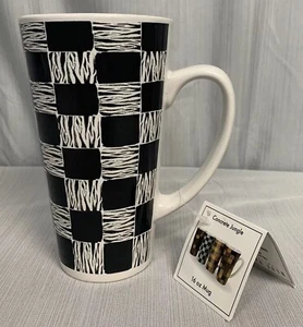 Tara Reed Design Blue Harbor Collection Tall Coffee Mug Black&White - Picture 1 of 6