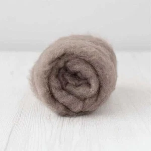 Carded Felt Wool Needle Felting Carded Batt Beige Brown Mink Maori DHG Ash - Picture 1 of 2