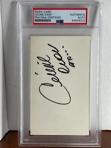 Autógrafo firmado certificado de autenticidad firmado encapsulado PSA ADN muy RARO Celine Dion - Imagen 1 de 1