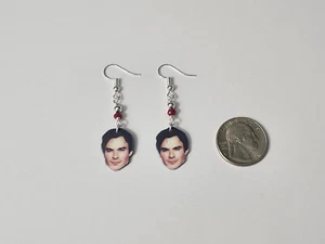 Damon Salvatore Earrings Vampire Diaries - Picture 1 of 2