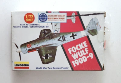 Lindberg Focke-Wulf 190D-9 1/72 Vintage Model Kit 1120 COMPLETE - Image 1 of 4