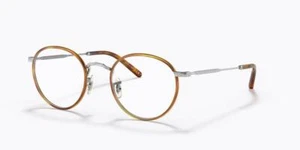 Oliver Peoples Carling OV1308 5063 Brushed Silver/Amber Tortoise 48-21-145 - Picture 1 of 6