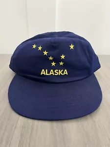 Vintage Alaska Stars Constellation Hat Blue Yellow Snapback New - Picture 1 of 7