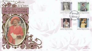 (96247) British Virgin Islands Benham FDC Queen Mother 100th Birthday 2000 - Picture 1 of 1