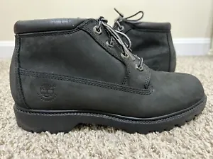 Timberland Black Leather Ankle Boots Waterproof Women’s Size 7.5 - Picture 1 of 10