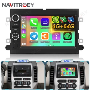 Radio estéreo para automóvil Ford Edge 2007-2010 7" Android 15 Carplay GPS navegación 4+64 GB - Imagen 1 de 23