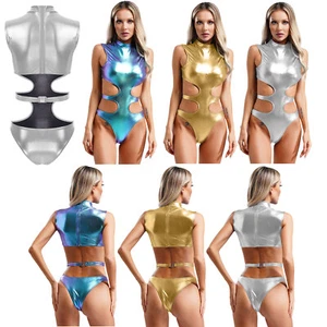 Tuta da donna costume da bagno body costume da gioco body orsacchiotto lingerie stand colletto - Foto 1 di 50