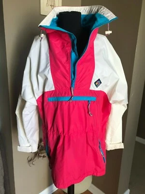 90 年代 Neon Color Block 羊毛风衣 — 第 1/4 张图片