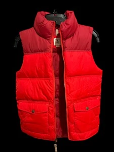 Land's End Down Vest Youth Kids Unisex Boys/Girls Size M 10/12 Red - Picture 1 of 8