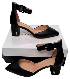 KURT GEIGER Womens Lovely Burlington Black Leather Court Shoes MRRP £129 - Picture 1 of 9