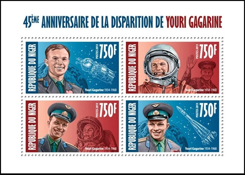 45th Anniversary of the Death of Yuri Gagarin (Yvert&Tellier Code: 1977-1980) - Image 1 of 1