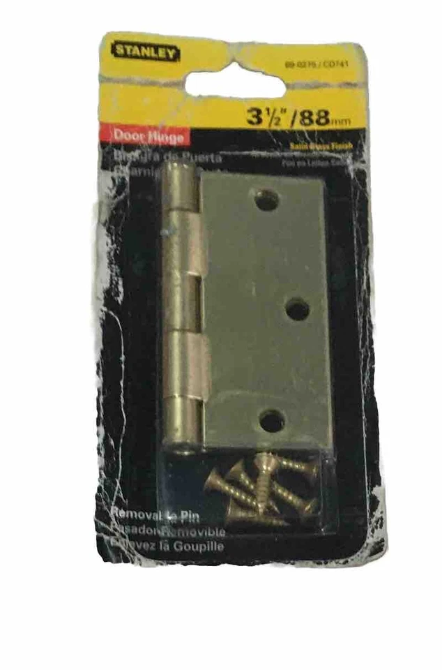 Stanley 3 1/2" (88mm) Door Hinge  Satin Brass Finish - Image 1 of 1