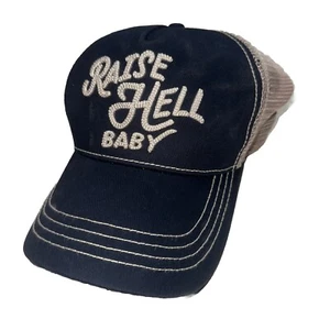 IDYLLWIND DAMEN RAISE HELL BALL KAPPE Miranda Lambert blau Netz Druckknopflasche Mütze - Bild 1 von 13