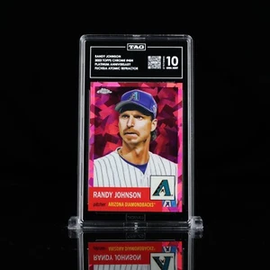 TAG 10 🚨 2022 Topps Chrome Platinum #454 Randy Johnson Fuchsia Atomic /100 - Picture 1 of 4