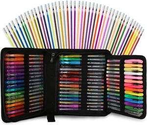 96 Color Artist Gel Pen Glitter Metallic Pastel Neon Matching Refills Non-Toxic - Picture 1 of 5