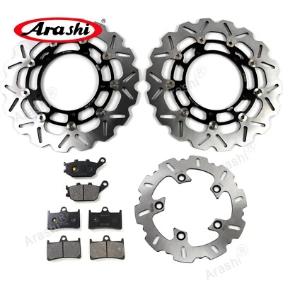 Front Rear Brake Discs + Pads For Yamaha R6 2008-2016 YZF-R6 2012 2013 2014 2015 - Image 1 of 4